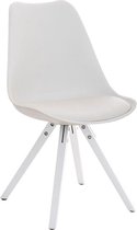 CLP Pegleg Bezoekersstoel - Kunstleer wit wit