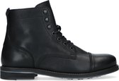 Sacha - Heren - Zwarte leren veterboots - Maat 42