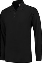 Tricorp Poloshirt 100% Katoen Lange Mouw 201008 Zwart - Maat L