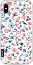 Casetastic Apple iPhone XS Max Hoesje - Softcover Hoesje met Design - Flowers Wild Nature Print