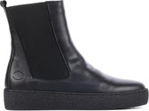 Cashott Vrouwen Leren  Chelsea boots / Laarzen / Damesschoenen 22122 - Zwart - Maat 41