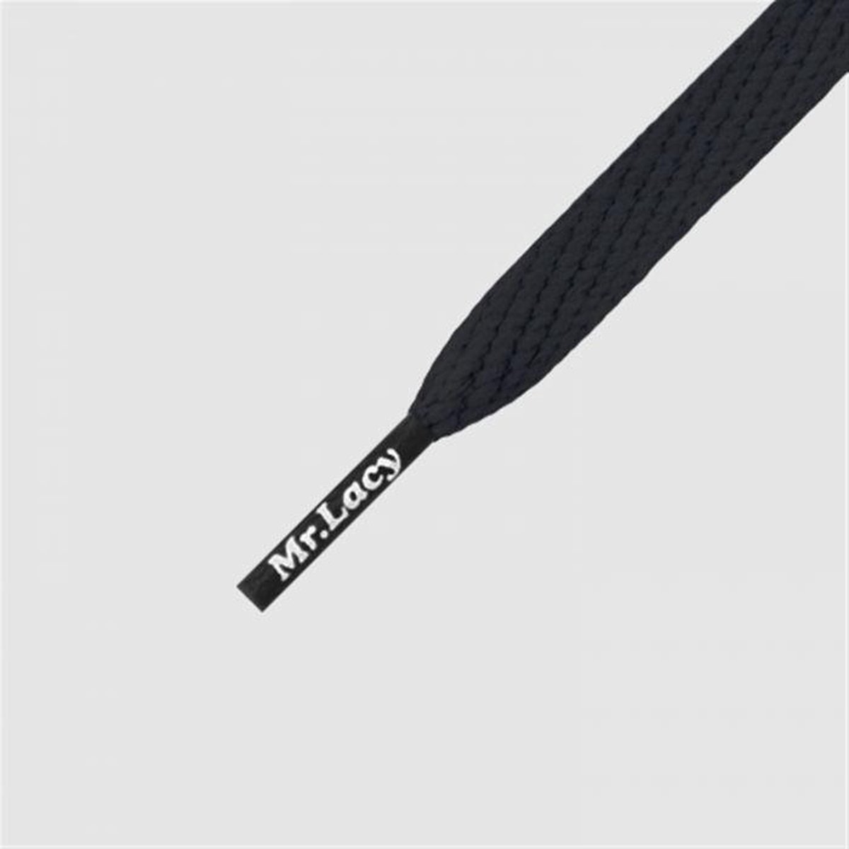 Mr. Lacy - Schoenveters - Veters - Sneakerveters - Smallies - Plat - Zwart - Lengte 90 cm