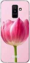 Samsung Galaxy A6 Plus (2018) Hoesje Transparant TPU Case - Pink Tulip #ffffff
