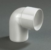 Dyka PVC lijm bocht wit 90° 40mm mof/spie wit