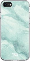 HappyCase Apple iPhone SE 2020 Hoesje Flexibel TPU Mint Marmer Print