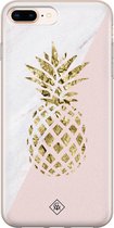 iPhone 8 Plus/7 Plus hoesje siliconen - Ananas | Apple iPhone 8 Plus case | TPU backcover transparant