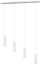 LED Hanglamp - Trion Mary - GU10 Fitting - 4-lichts - Rechthoek - Mat Wit - Aluminium - BSE