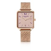 SJ WATCHES VENICE horloge dames rosegoud - horloges voor vrouwen 28.5mm - Vierkante horloge