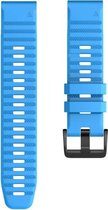 Let op type!! Voor Garmin fenix 6X 26mm Smart Watch Quick release Silicon polsband horlogeband (hemelsblauw)