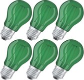 6 stuks Osram LEDlamp gekleurd E27 1.6W Groen