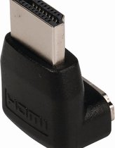 Nedis HDMI™-Adapter | HDMI™ Connector | HDMI™ Female | Verguld | 90° Gehoekt | ABS | Zwart | 1 Stuks | Doos