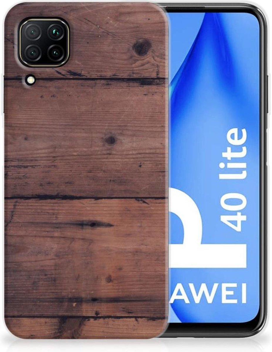 Huawei P40 Lite Bumper Hoesje Old Wood