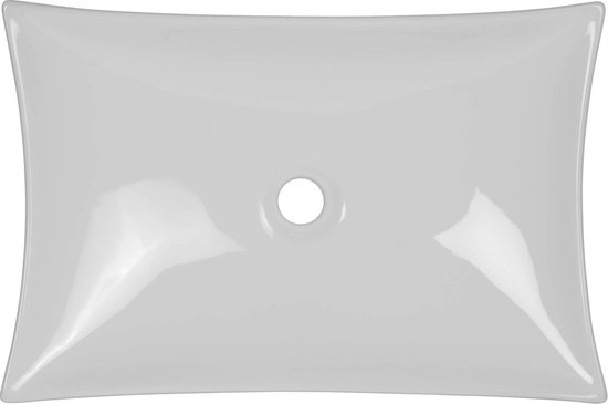 Saqu Design Collection ovale waskom 40x33x15cm keramiek wit - Saniweb.be