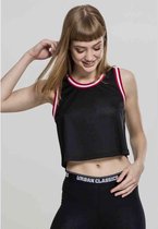 Urban Classics Crop top -M- Mesh Zwart