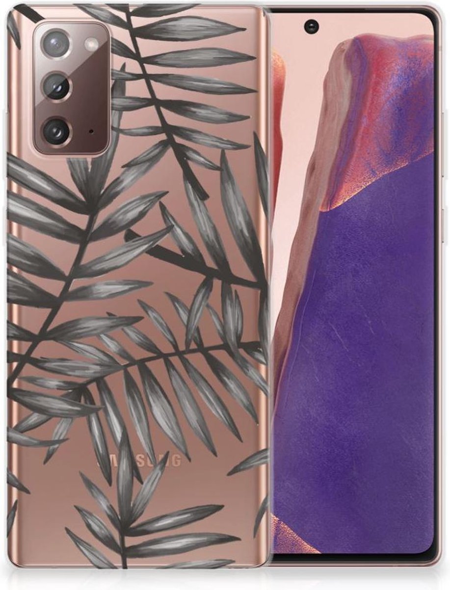 TPU Hoesje voor Samsung Note 20 TPU Case Leaves Grey