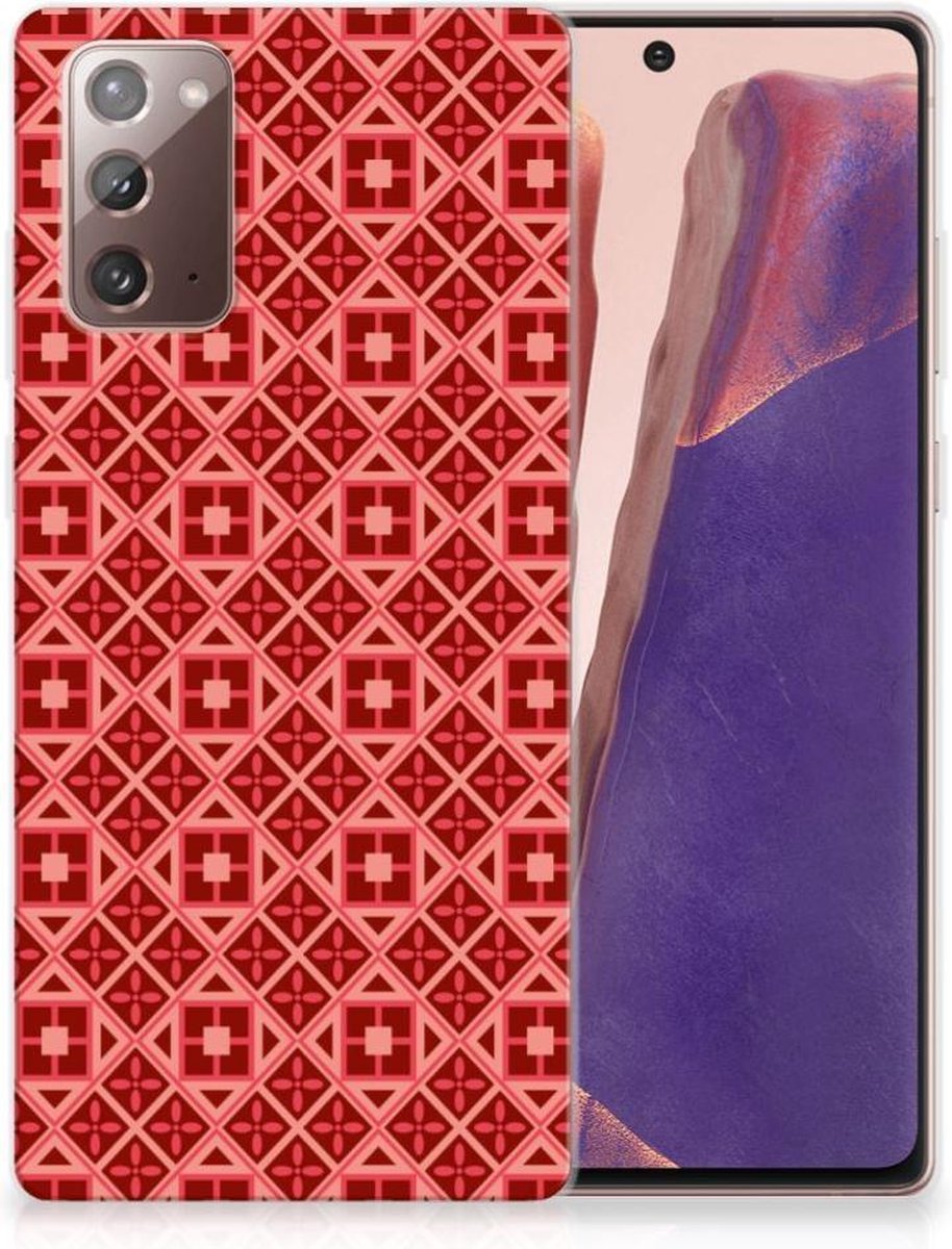 TPU Hoesje voor Samsung Note 20 TPU bumper Batik Rood