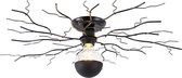 QAZQA ramuri - Art Deco Plafondlamp - 1 lichts - Ø 50 cm - Zwart -  Woonkamer | Slaapkamer | Keuken
