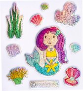 Lg-imports Stickers Zeemeermin Meisjes 11,5 Cm Paars 10-delig