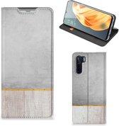 Magnet Case Cadeau voor Vader OPPO Reno3 | A91 Smartphone Hoesje Wood Beton