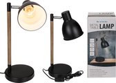 Tafellamp/bureaulamp zwart metaal - Schemerlamp 45 cm - E27 - Schemerlampen/bureaulampen