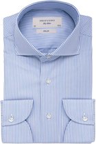 Profuomo overhemd sky blue streep slim fit