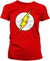 DC Comics The Flash Dames Tshirt -L- Emblem Rood