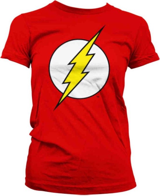 DC Comics The Flash Dames Tshirt -L- Emblem Rood