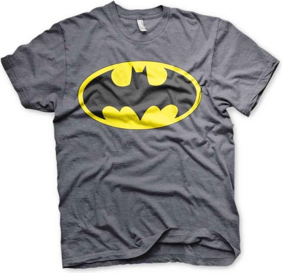 DC Comics Batman Hush Logo T-Shirt - Men's Graphic Tee, 100% Cotton, Charcoal