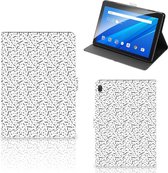 Leuk Hoesje Lenovo Tab E10 Hoesje met Standaard Stripes Dots