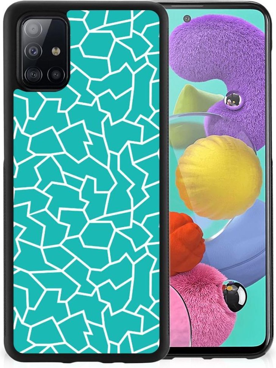 Samsung Galaxy A51 Case Cracks Blue