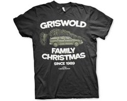 National Lampoon's Christmas Vacation Heren Tshirt -L- Griswold Family Christmas Zwart