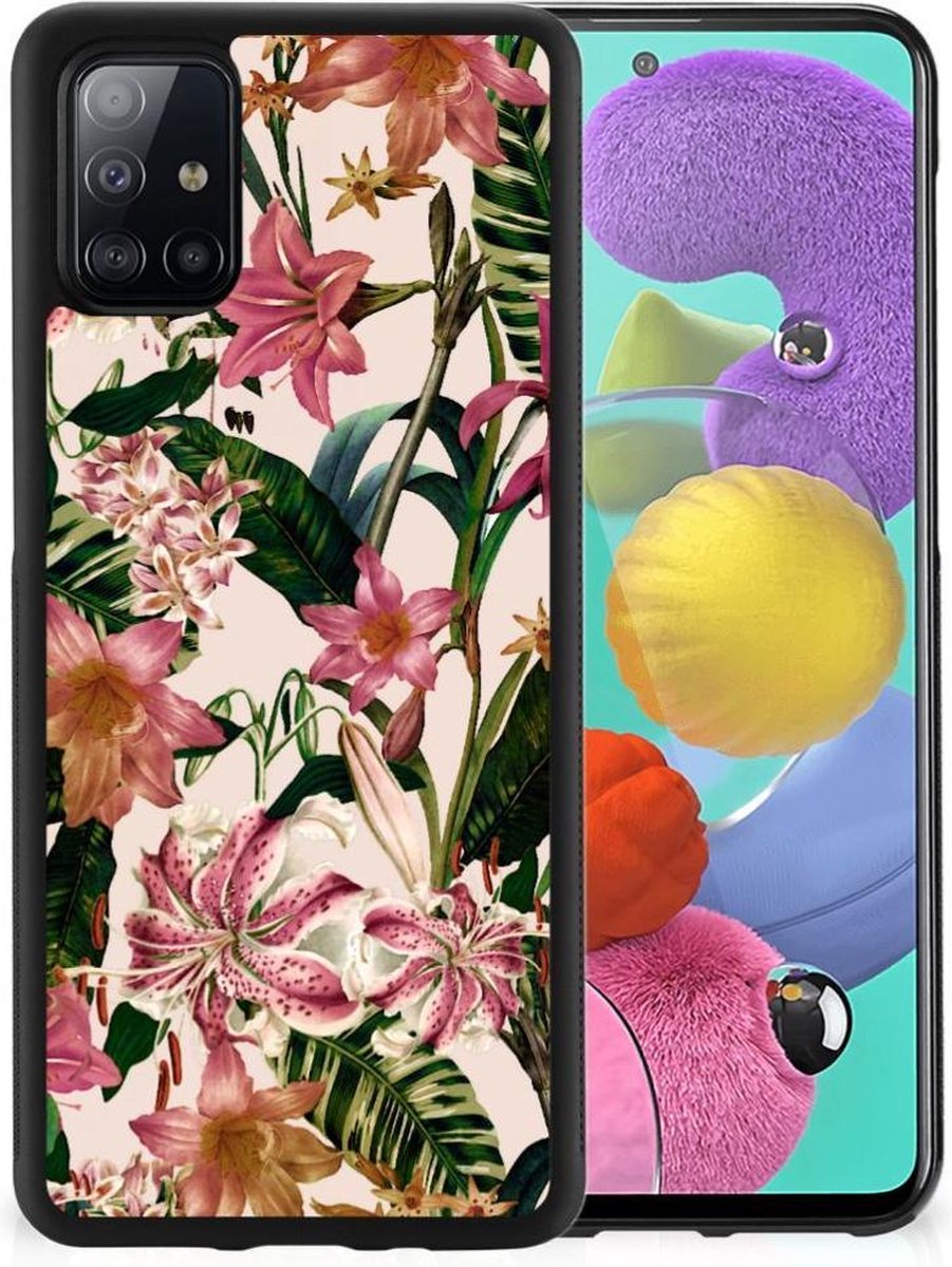 Back Cover voor Samsung Galaxy A51 Skin Case Flowers