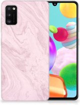 Smartphone hoesje Geschikt voor Samsung Galaxy A41 Leuk Hoesje Marble Pink
