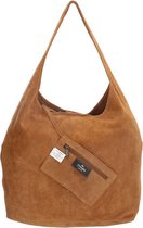 Charm London Suède Shopper met Etui Cognac