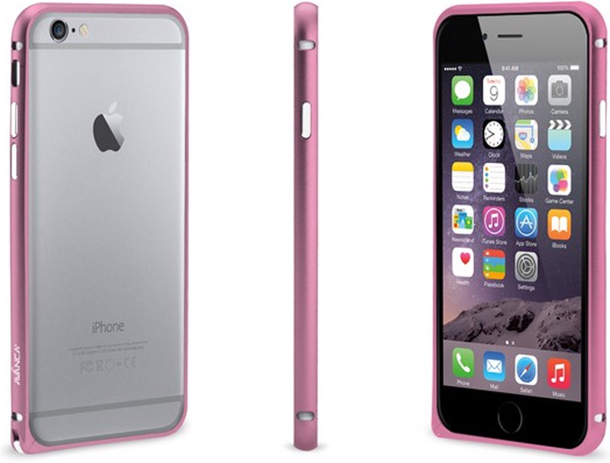 Avanca Telefoonhoes Aluminium Behuizing/Bumper - 100% Schokbestendig - iPhone 6/6s - Roze