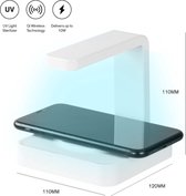 Chargeur de stérilisateur UV Sinji - Nettoyage de téléphone avec stérilisateur à lumière UV - Désinfection - Chargeur sans fil - Blanc