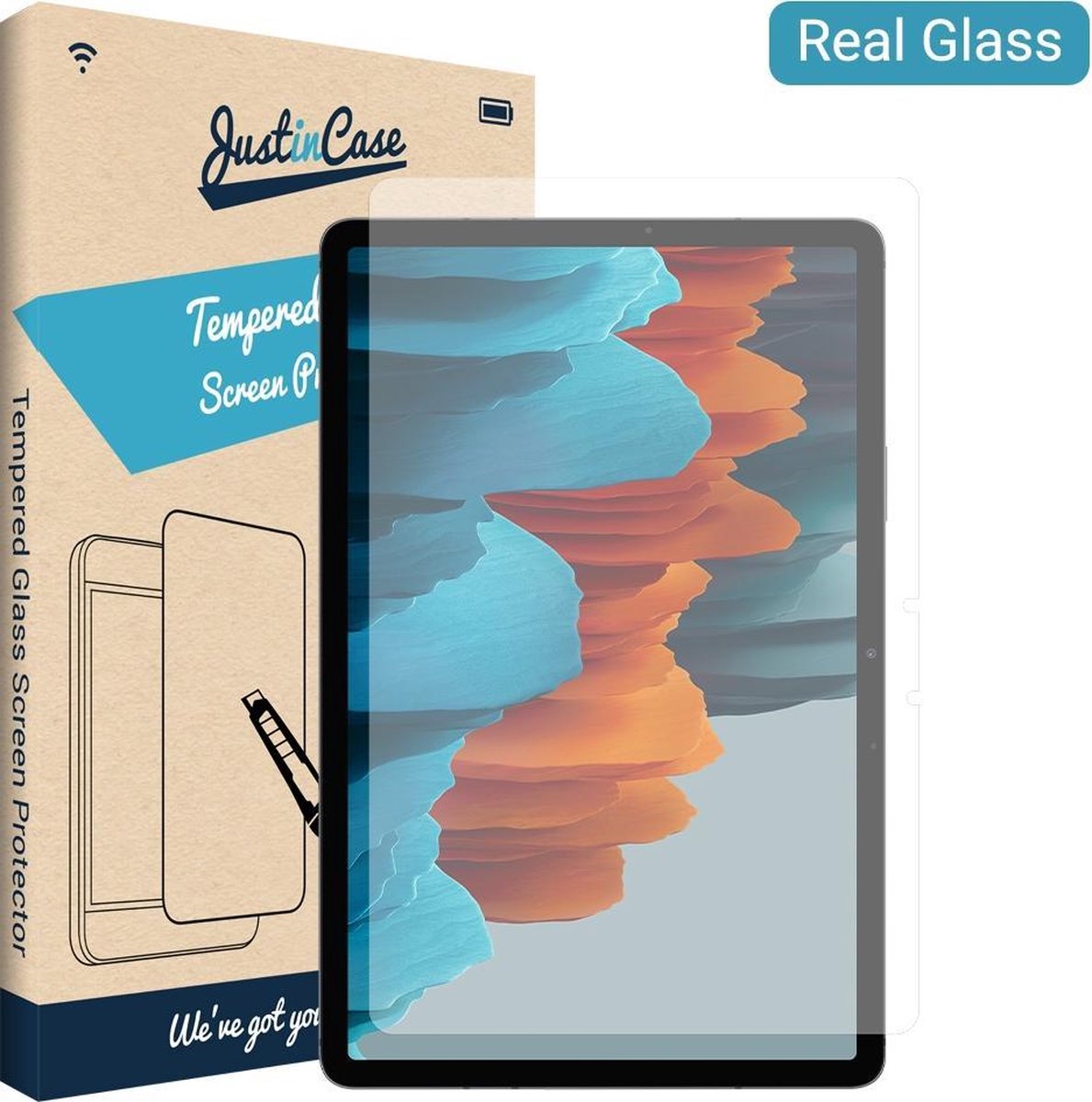 Just in Case screenprotector geschikt voor Samsung Galaxy Tab S7 - Screenprotector Tablet Glas