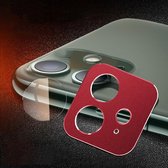 Achtercamera Lensbescherming Ring Cover + Achtercamera Lens Beschermfolie Set voor iPhone 11 (Rood)