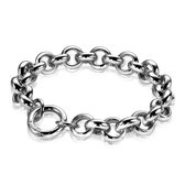 ZINZI zilveren jasseron armband 11mm breed 20cm ZIA407