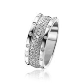 ZINZI zilveren trio ring wit ZIR1173