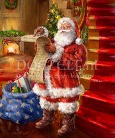 Diamond Painting Making a list checking it twice 40x50cm. (Volledige bedekking - Ronde steentjes) diamondpainting inclusief tools