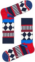 Happy Socks Disco Tribe Anniversary Sokken - Blauw/Rood/Zwart - Maat 41-46