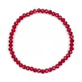 Melady Kralen Armband 50beads*4mm Rood Glas Rond Kralen Armband Dames Armbandjes Sieraden Dames