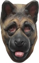 Partychimp Duitse Herder Hond Gezichts Masker Carnaval Halloween Masker voor bij Halloween Kostuum Volwassenen - Latex - One-size