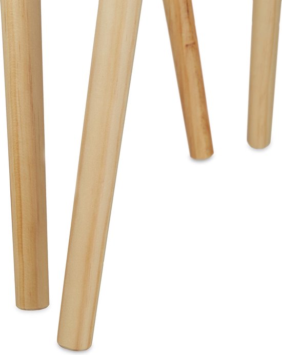 Relaxdays - Ensemble de 2 tables d'appoint - Blanc