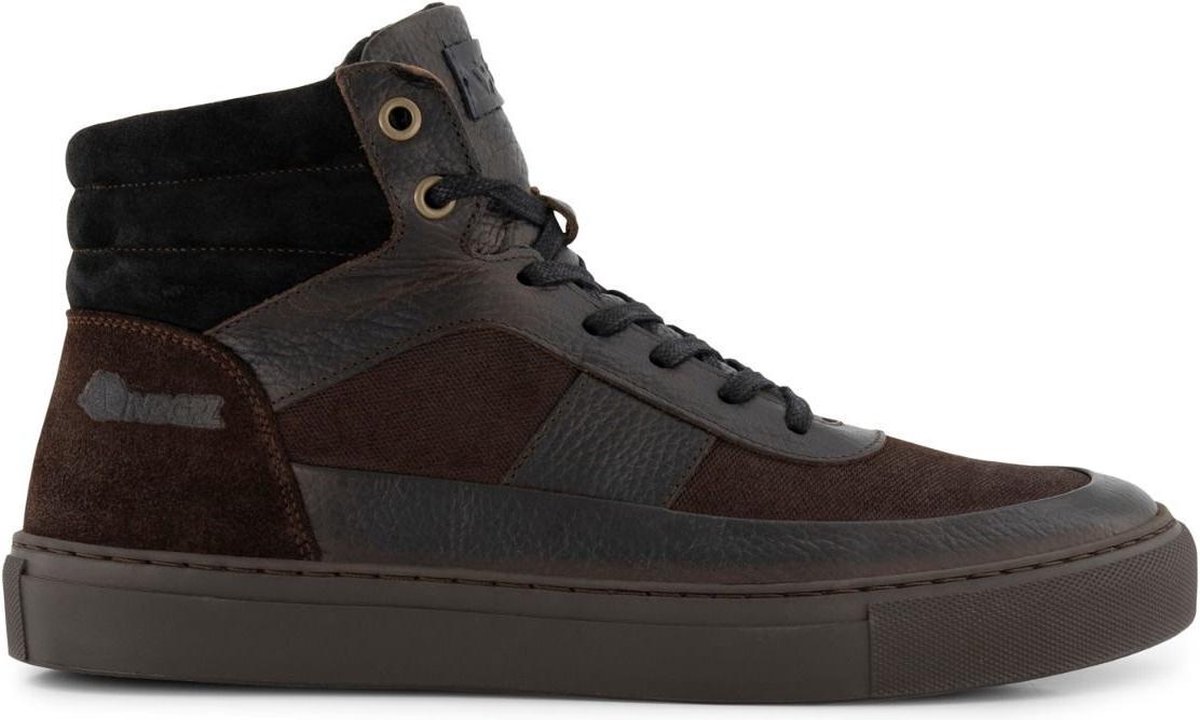 NoGRZ A.Rimaldi Halfhoge gevoerde heren schoenen Donkerbruin Leer - Schoenen .nl