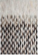 Grijs vloerkleed - 120x170 cm  -  A-symmetrisch patroon Symmetrisch patroon Geruit - Modern