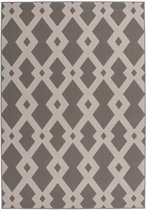 Lalee laagpolig vloerkleed met geometrischem Design 200 x 290 Taupe