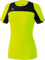 Erima Race Line Running T-shirt Dames - Neongeel / Zwart | Maat: 44