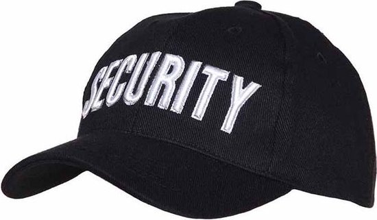 Baseballcap Security zwart